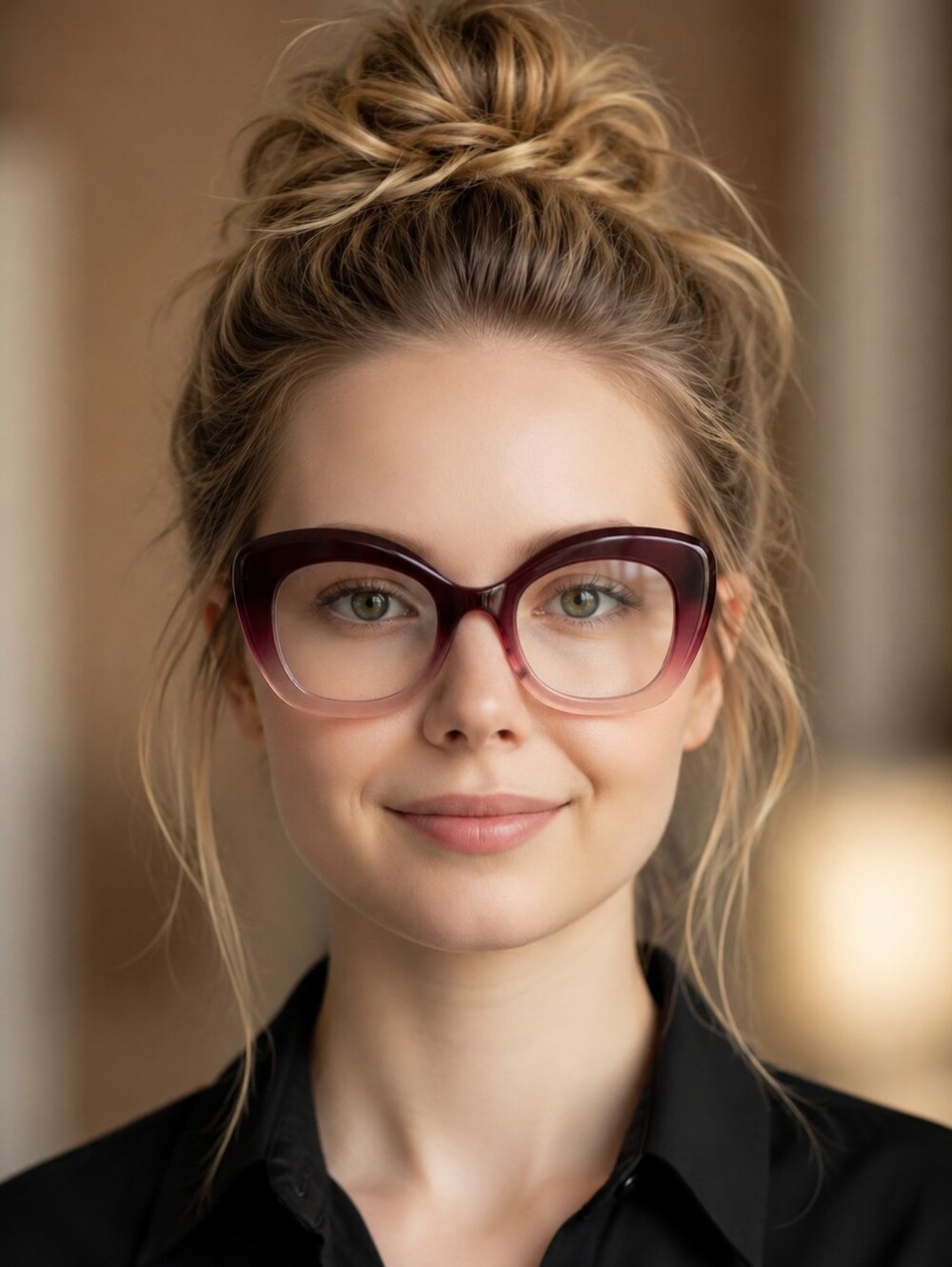 +150 Chic Gradient Purple/Pink Cateye Reading Glasses